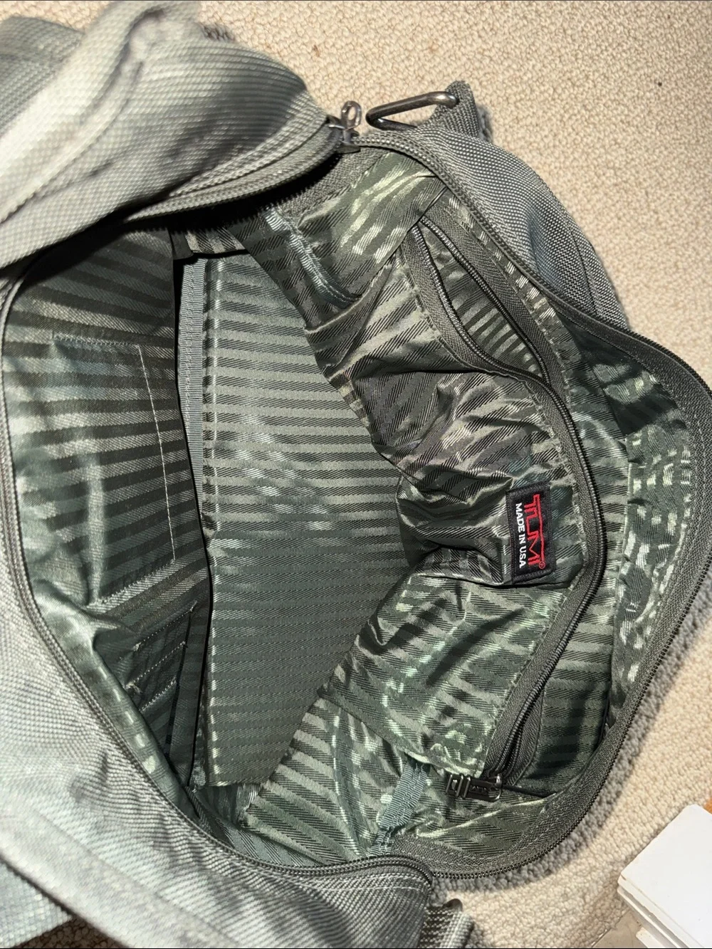 TUMI Small Green Duffel Bag Carry On